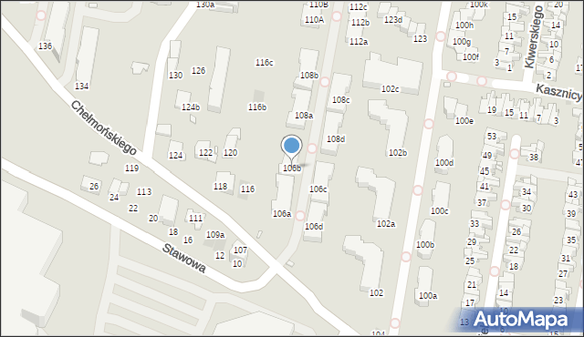 Kraków, Chełmońskiego Józefa, 106b, mapa Krakowa