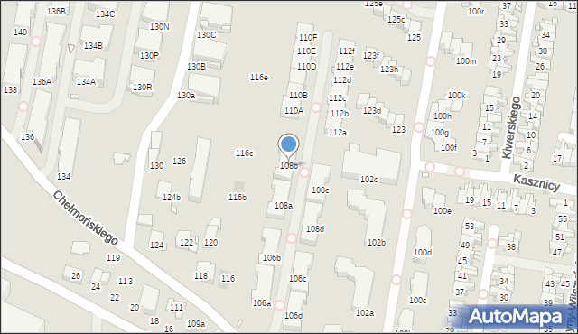 Kraków, Chełmońskiego Józefa, 108b, mapa Krakowa