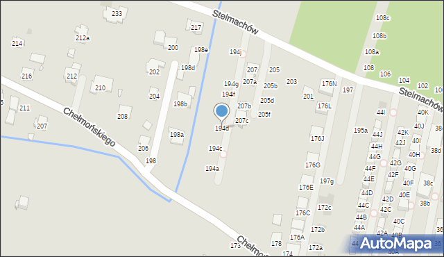 Kraków, Chełmońskiego Józefa, 194d, mapa Krakowa