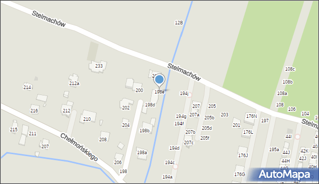 Kraków, Chełmońskiego Józefa, 198e, mapa Krakowa