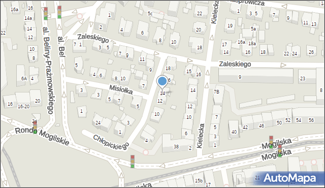 Kraków, Chłopickiego Józefa, gen., 14, mapa Krakowa
