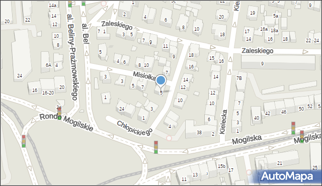 Kraków, Chłopickiego Józefa, gen., 5, mapa Krakowa