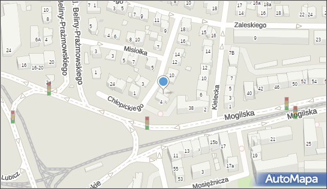 Kraków, Chłopickiego Józefa, gen., 6, mapa Krakowa