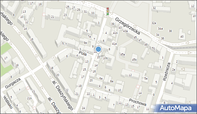 Kraków, Chodkiewicza Jana Karola, hetm., 10, mapa Krakowa