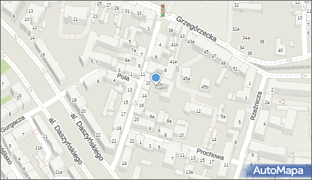 Kraków, Chodkiewicza Jana Karola, hetm., 10a, mapa Krakowa