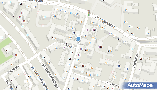 Kraków, Chodkiewicza Jana Karola, hetm., 11, mapa Krakowa