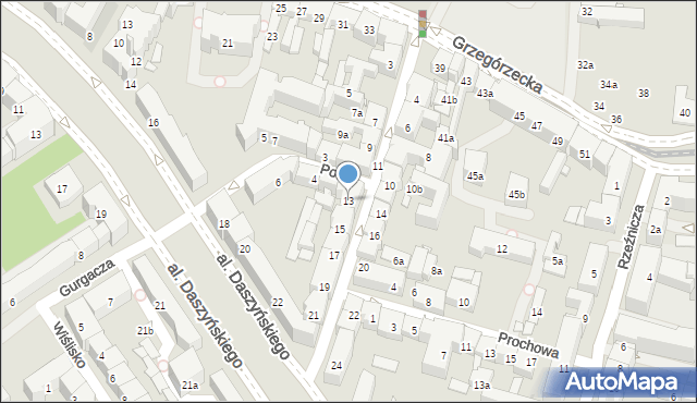 Kraków, Chodkiewicza Jana Karola, hetm., 13, mapa Krakowa