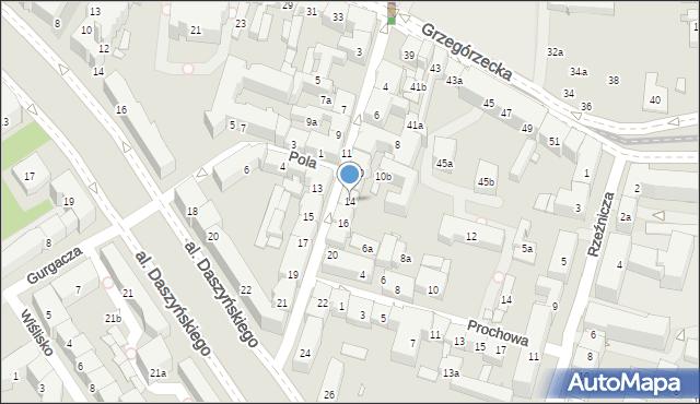 Kraków, Chodkiewicza Jana Karola, hetm., 14, mapa Krakowa