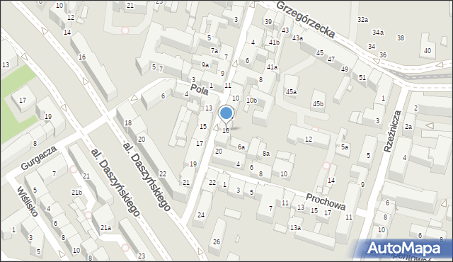 Kraków, Chodkiewicza Jana Karola, hetm., 16, mapa Krakowa