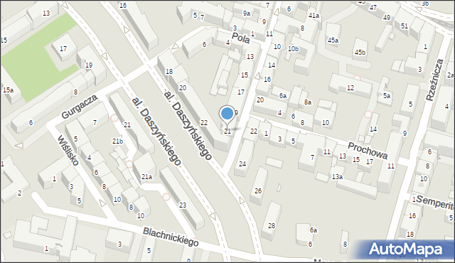 Kraków, Chodkiewicza Jana Karola, hetm., 21, mapa Krakowa