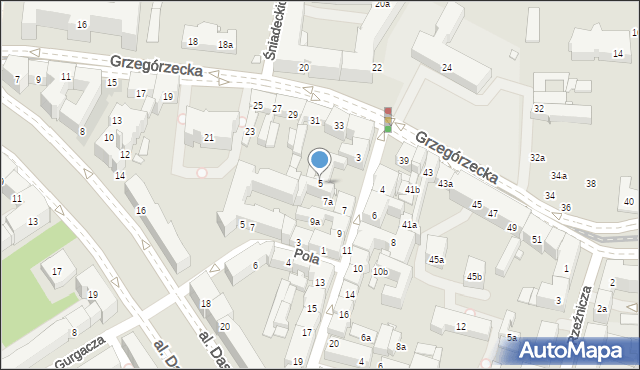 Kraków, Chodkiewicza Jana Karola, hetm., 5, mapa Krakowa