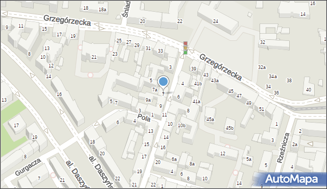 Kraków, Chodkiewicza Jana Karola, hetm., 7, mapa Krakowa