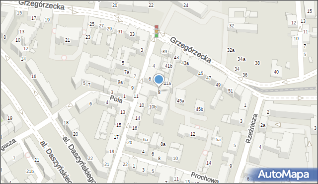 Kraków, Chodkiewicza Jana Karola, hetm., 8, mapa Krakowa