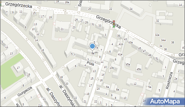 Kraków, Chodkiewicza Jana Karola, hetm., 9a, mapa Krakowa