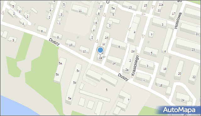 Krapkowice, Chopina Fryderyka, 1a, mapa Krapkowice