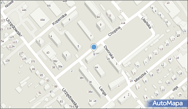 Kraśnik, Chopina Fryderyka, 4, mapa Kraśnik