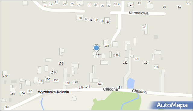 Kraśnik, Chłodna, 142, mapa Kraśnik