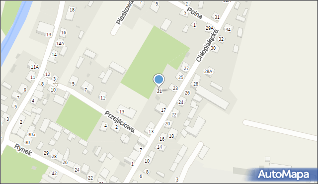 Krasnosielc, Chłopiałącka, 21, mapa Krasnosielc