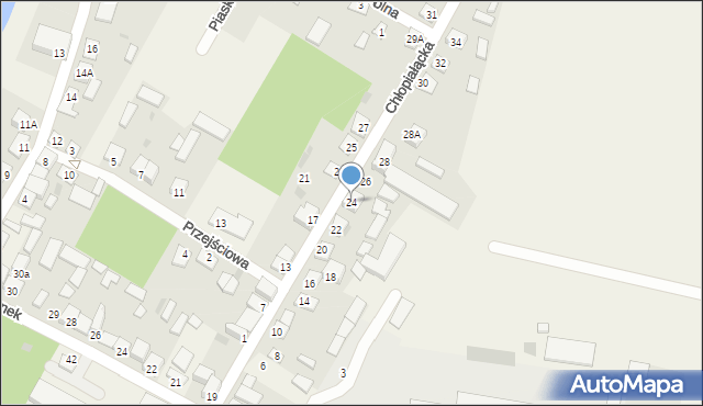 Krasnosielc, Chłopiałącka, 24, mapa Krasnosielc