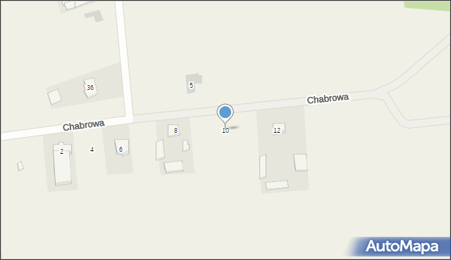 Krobów, Chabrowa, 10, mapa Krobów