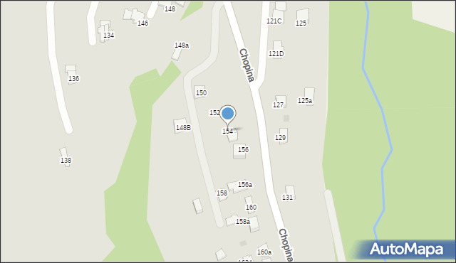 Krosno, Chopina Fryderyka, 154, mapa Krosna