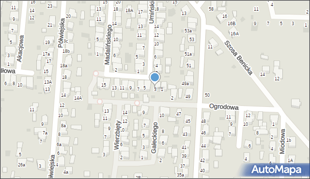 Krotoszyn, Chłapowskiego, 3, mapa Krotoszyna