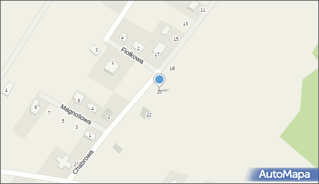 Kruki, Chabrowa, 20, mapa Kruki