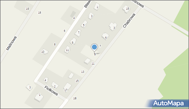 Kruki, Chabrowa, 9, mapa Kruki