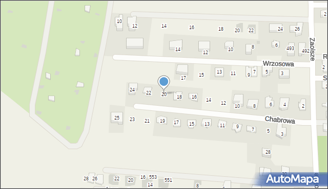 Kryspinów, Chabrowa, 20, mapa Kryspinów