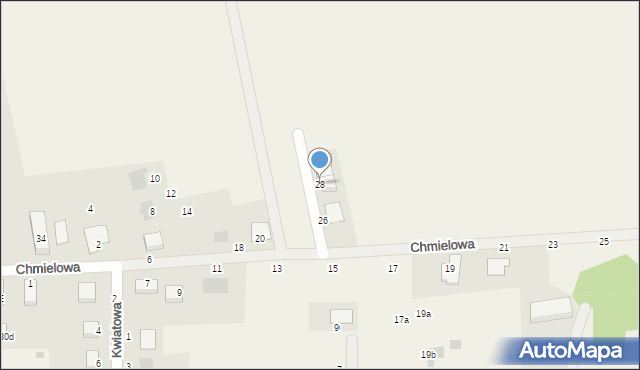 Krzeczyn Mały, Chmielowa, 28, mapa Krzeczyn Mały