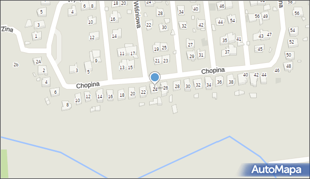 Krzepice, Chopina Fryderyka, 24, mapa Krzepice