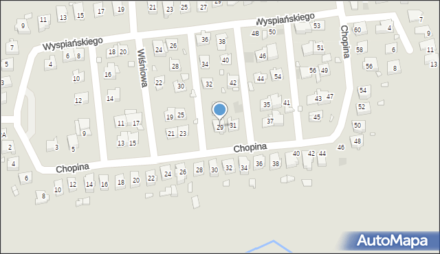 Krzepice, Chopina Fryderyka, 29, mapa Krzepice