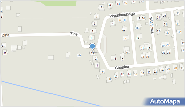 Krzepice, Chopina Fryderyka, 2A, mapa Krzepice