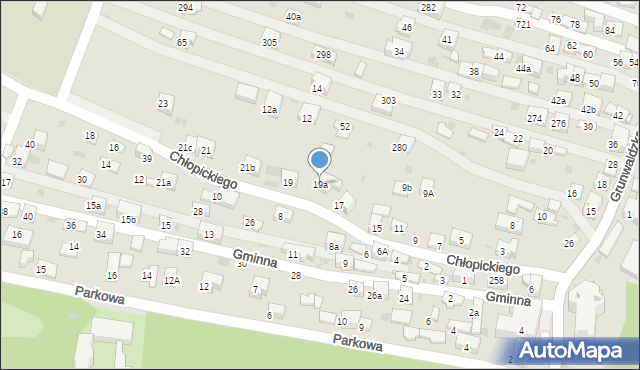 Krzeszowice, Chłopickiego Józefa, gen., 19a, mapa Krzeszowice