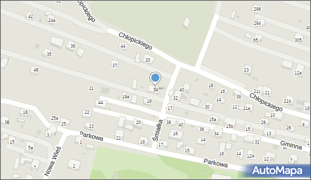 Krzeszowice, Chłopickiego Józefa, gen., 34, mapa Krzeszowice