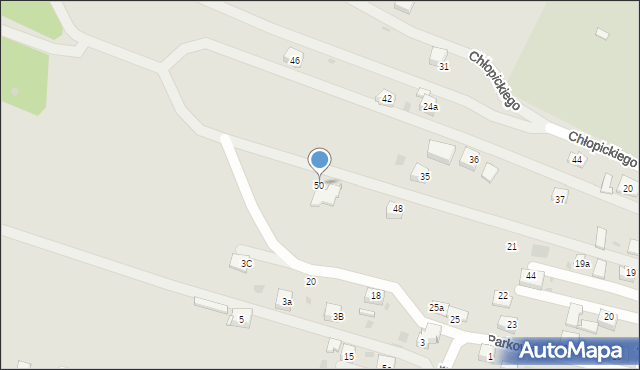 Krzeszowice, Chłopickiego Józefa, gen., 50, mapa Krzeszowice
