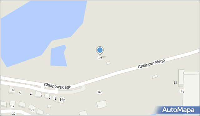 Krzywiń, Chłapowskiego Dezyderego, gen., 32a, mapa Krzywiń