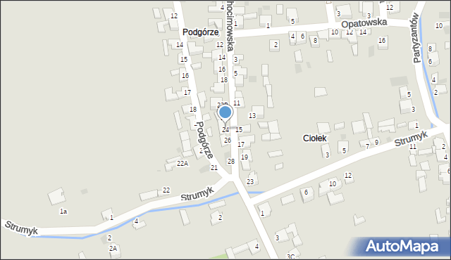 Kunów, Chocimowska, 24, mapa Kunów