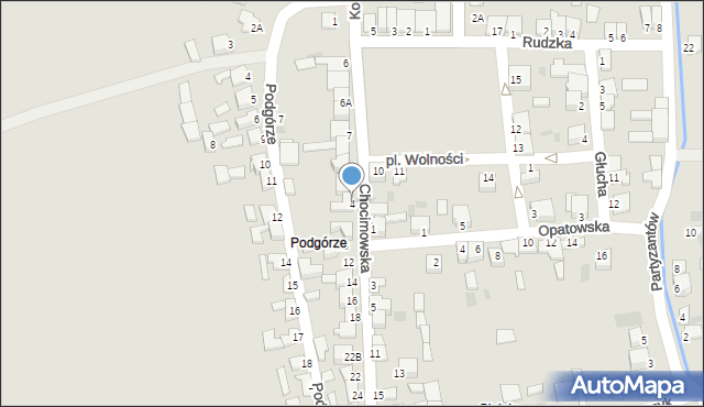 Kunów, Chocimowska, 4, mapa Kunów