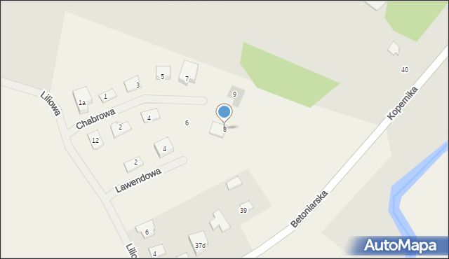 Kurzętnik, Chabrowa, 8, mapa Kurzętnik