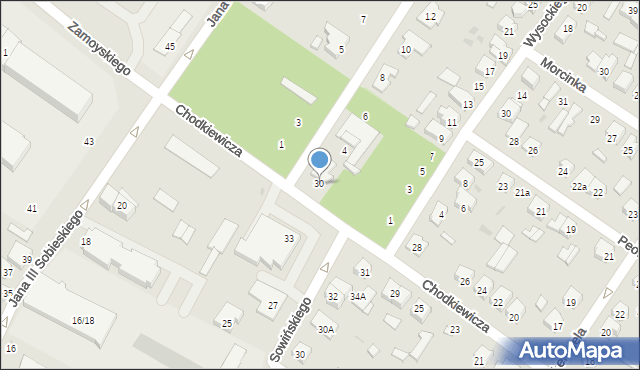Kutno, Chodkiewicza, 30, mapa Kutno