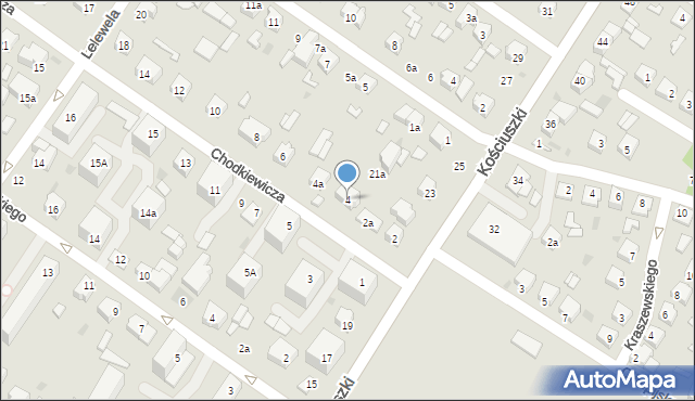 Kutno, Chodkiewicza, 4, mapa Kutno