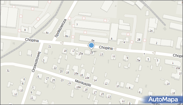 Kutno, Chopina Fryderyka, 15, mapa Kutno