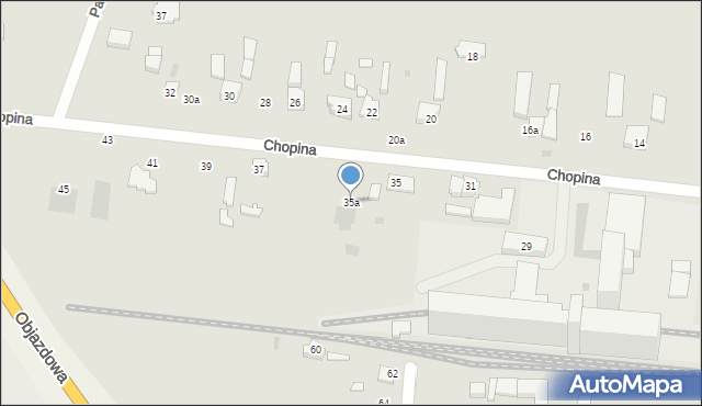 Kutno, Chopina Fryderyka, 35a, mapa Kutno