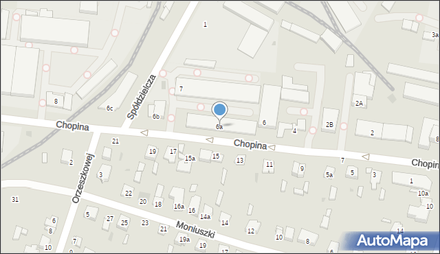 Kutno, Chopina Fryderyka, 6a, mapa Kutno