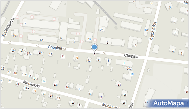 Kutno, Chopina Fryderyka, 7, mapa Kutno