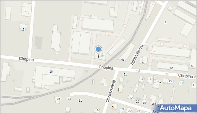 Kutno, Chopina Fryderyka, 8, mapa Kutno