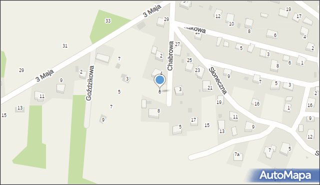 Kwaczała, Chabrowa, 6, mapa Kwaczała