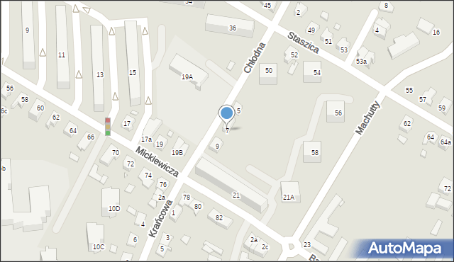 Kwidzyn, Chłodna, 7, mapa Kwidzyn