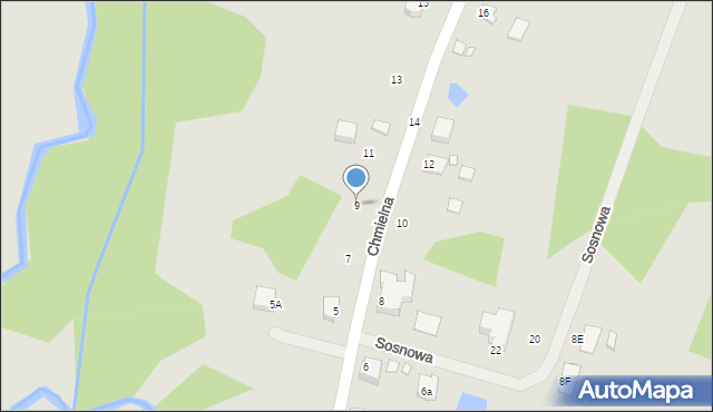 Kwidzyn, Chmielna, 9, mapa Kwidzyn